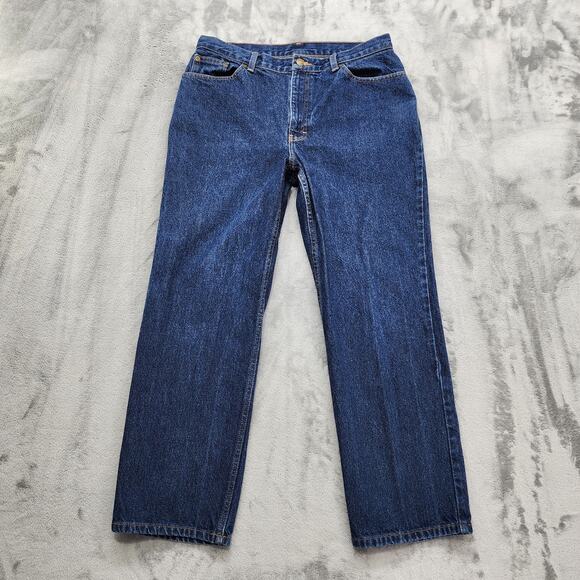 Jeanology Collection Jeans Womens 12P PETITE Blue Mid Rise Straight Leg Denim - Picture 1 of 11